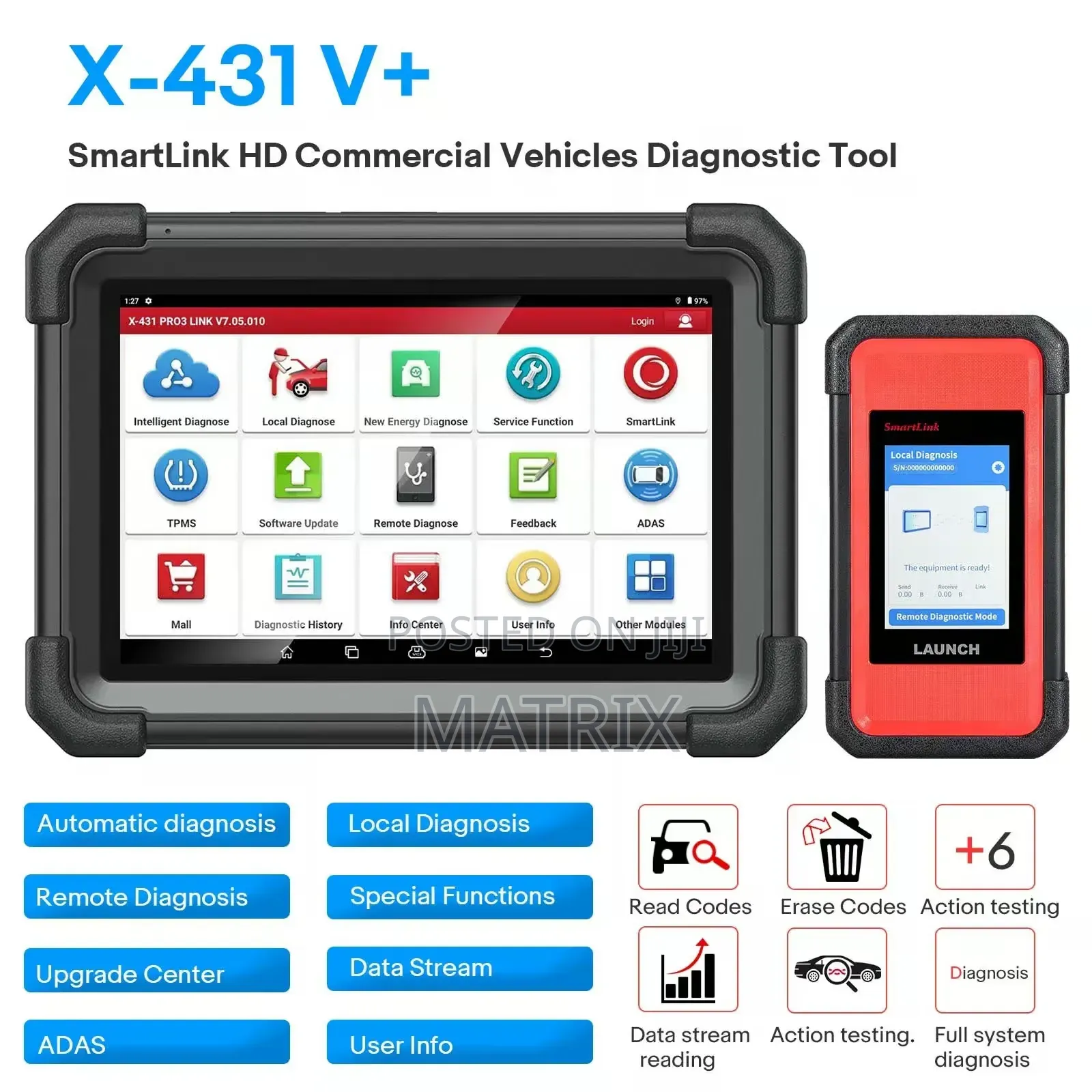 LAUNCH X431 V+ SmartLink HD Truck Diagnostic Scanner