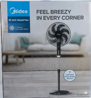 Midea FS40-23MT 16-Inch Pedestal Stand Fan – 7 Blades, 50W, 2H Timer