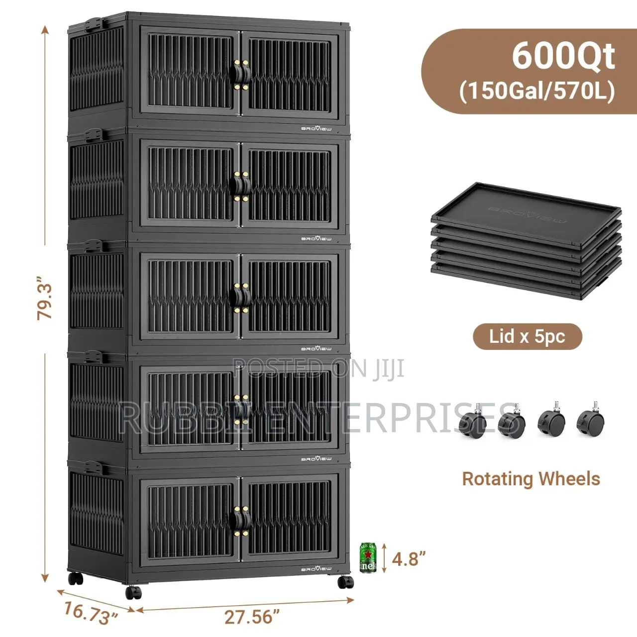 Stackable Storage Cabinet 5 Tier