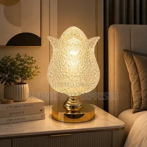 Rechargeable Crystal Tulip LED Table Lamp