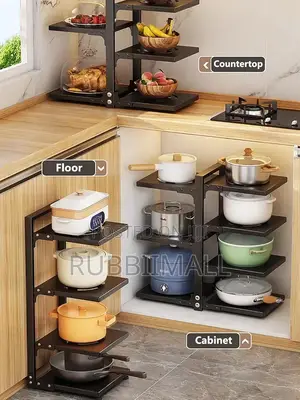 Heavy Duty Pot Pot Organizer Rack 7 Tier