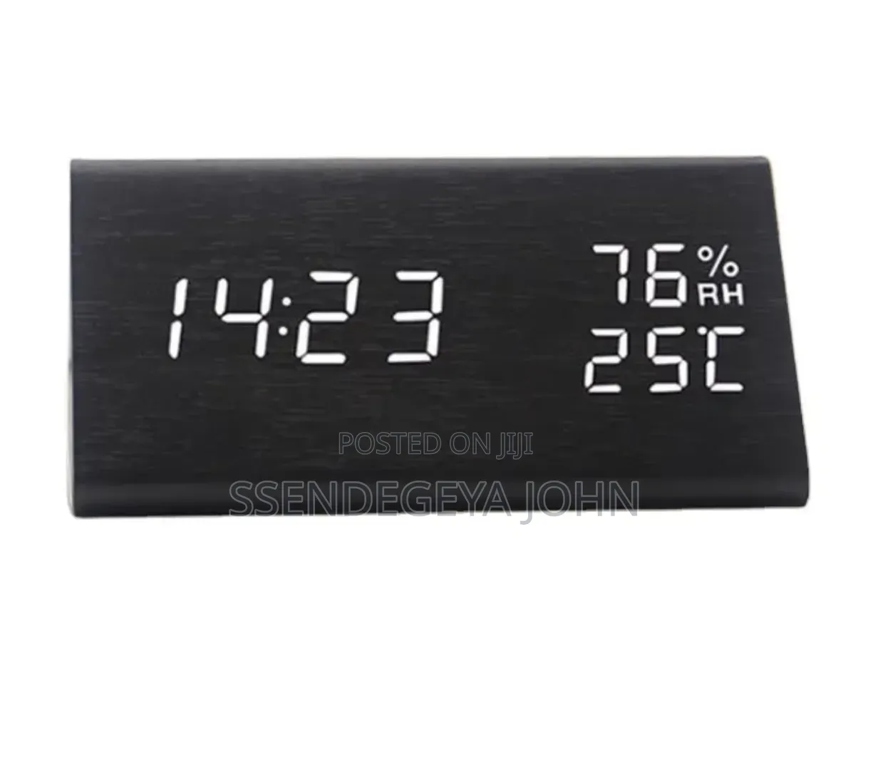 Triangular Wooden Digital LED Alarm Clock