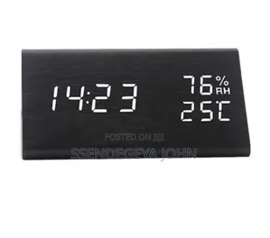 Triangular Wooden Digital LED Alarm Clock