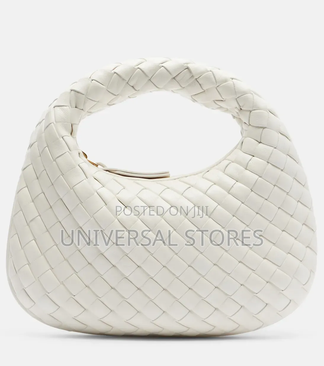Off-White Woven Faux-Leather Handbag