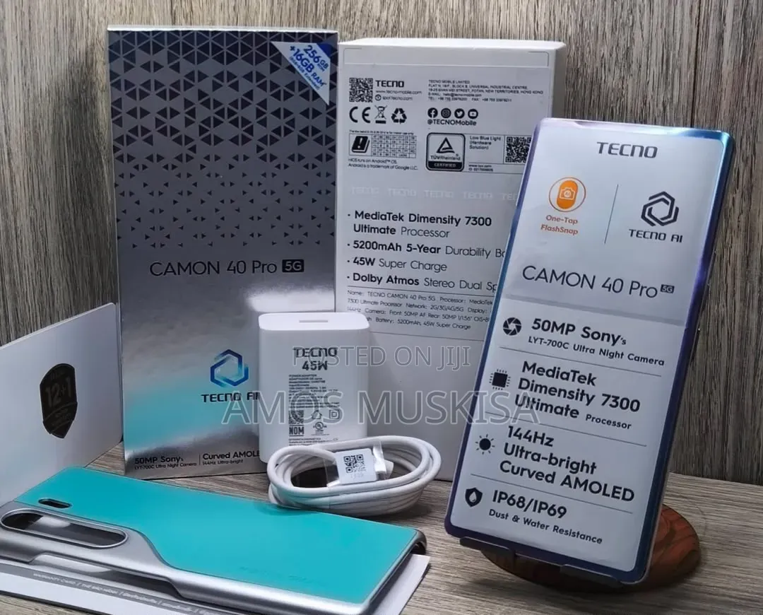 New Tecno Camon 40 Pro 4G 256 GB Blue