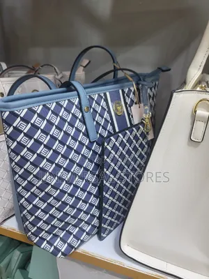 Geometric Monogram Tote Bag