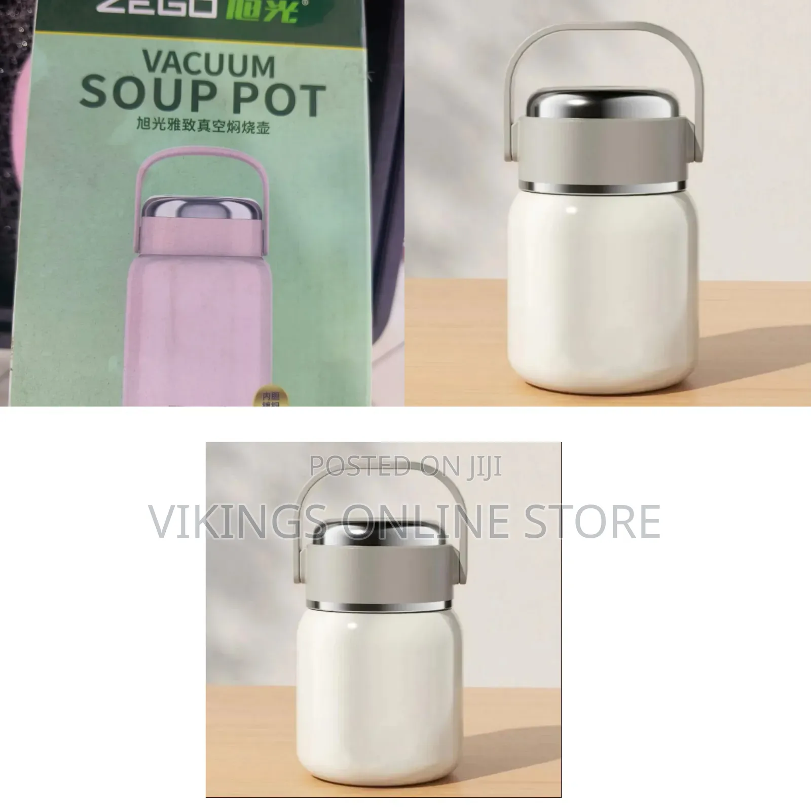 Zego Vacuum Stainless Steel Stewing Beaker Food Flask