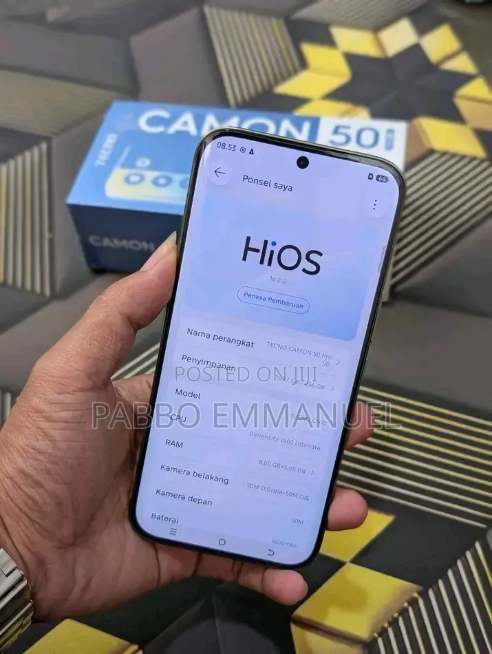 New Tecno Camon 50 Pro 256 GB Silver