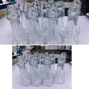 Novelty Penis-Shaped Glass Tumblers or Cocktail Glasses