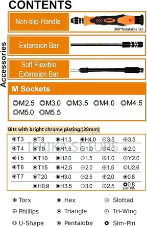 45 in 1 Professional Multi-Purpose Precision Screwdriver Magnetic Set