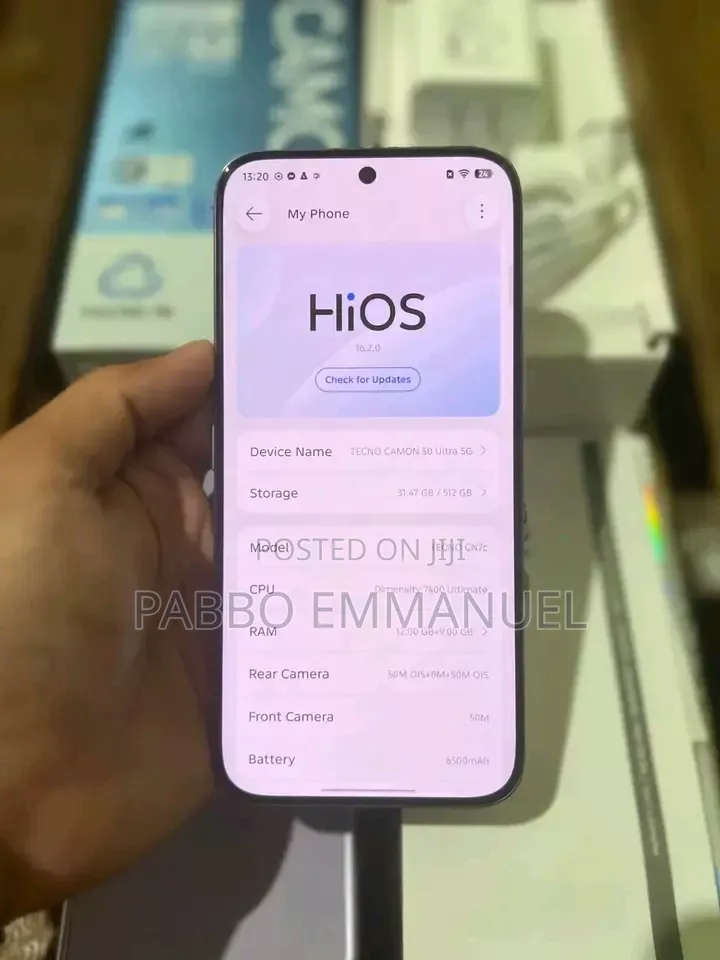 New Tecno Camon 50 Ultra 256 GB Pink