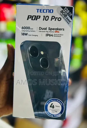 New Tecno Pop 10 Pro 128 GB Black