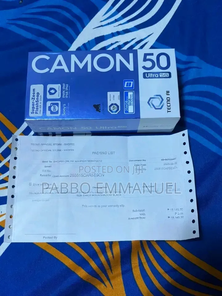 New Tecno Camon 50 Ultra 256 GB Gray