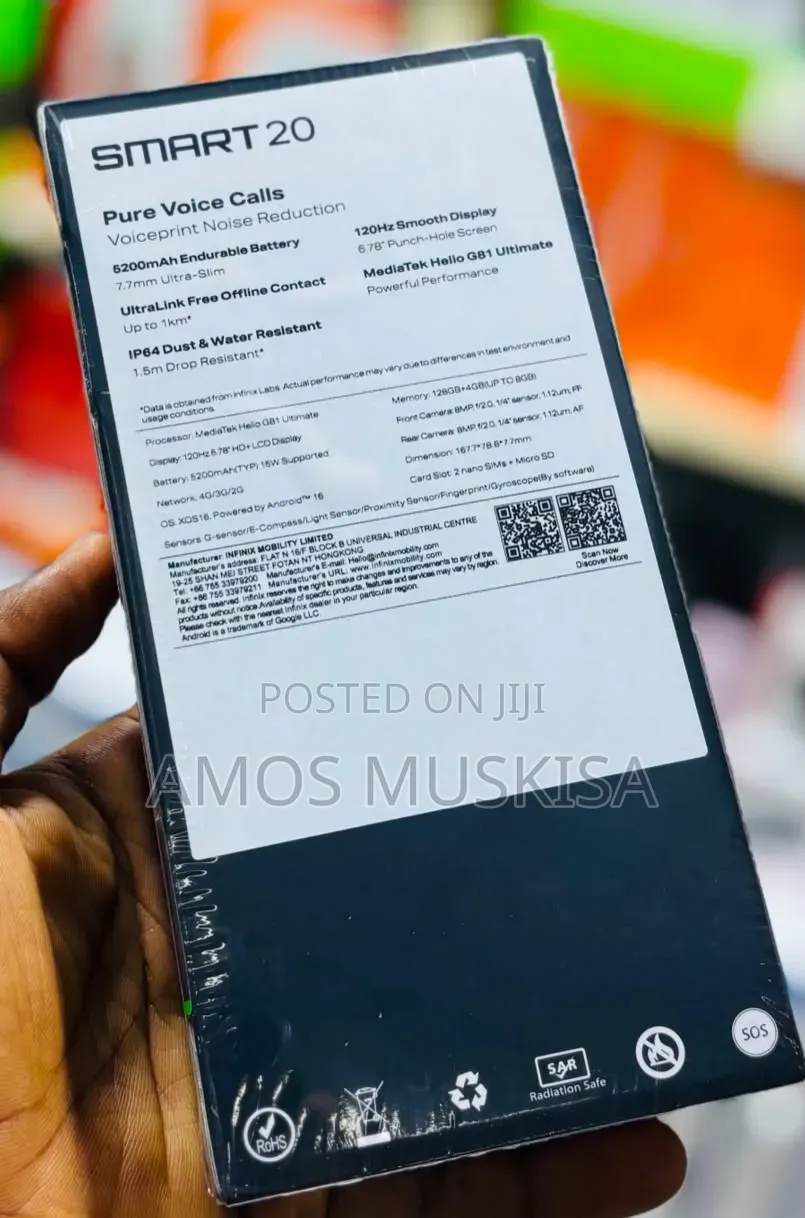 New Infinix Smart 20 128 GB Black