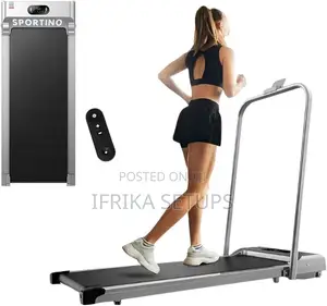 Flat-Profile Electric Walking Pad or Under-Desk Treadmill