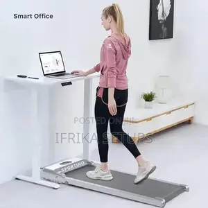 Flat-Profile Electric Walking Pad or Under-Desk Treadmill