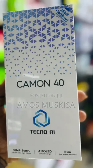 New Tecno Camon 40 256 GB Black