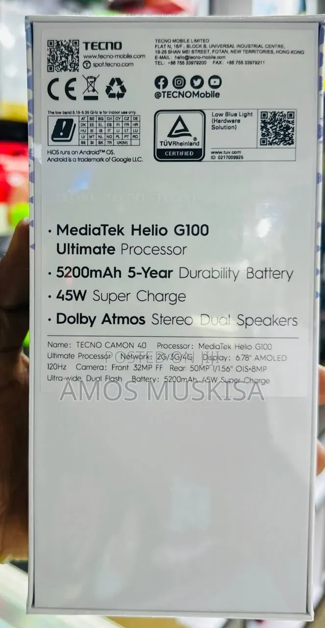 New Tecno Camon 40 256 GB Black