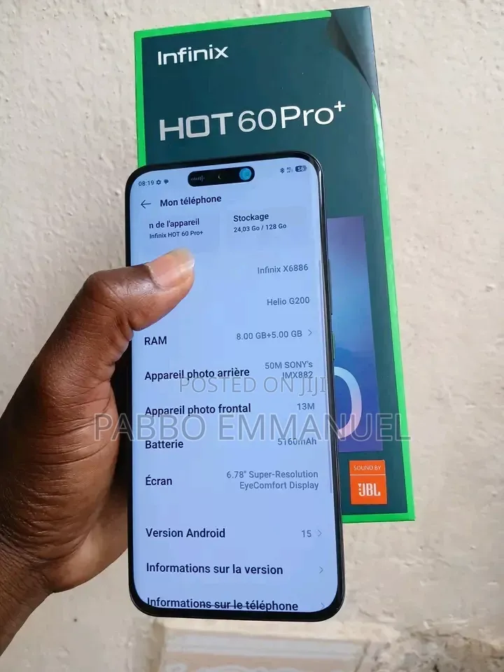 New Infinix Hot 60 Pro+ 256 GB Black