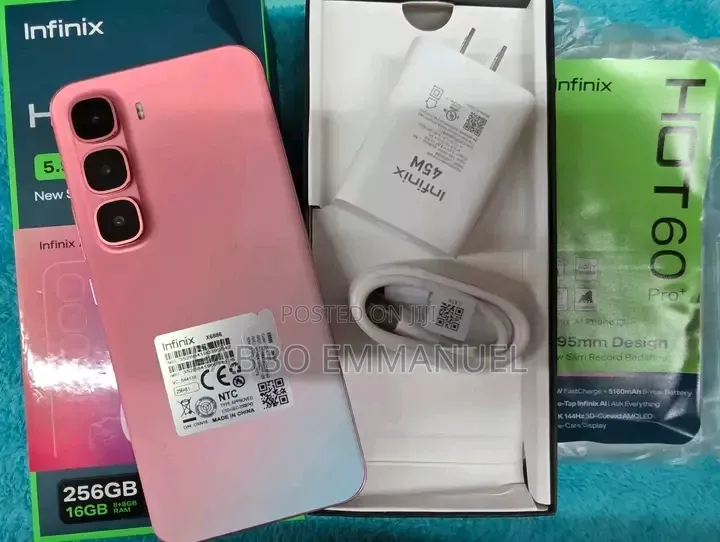 New Infinix Hot 60 Pro+ 256 GB Pink