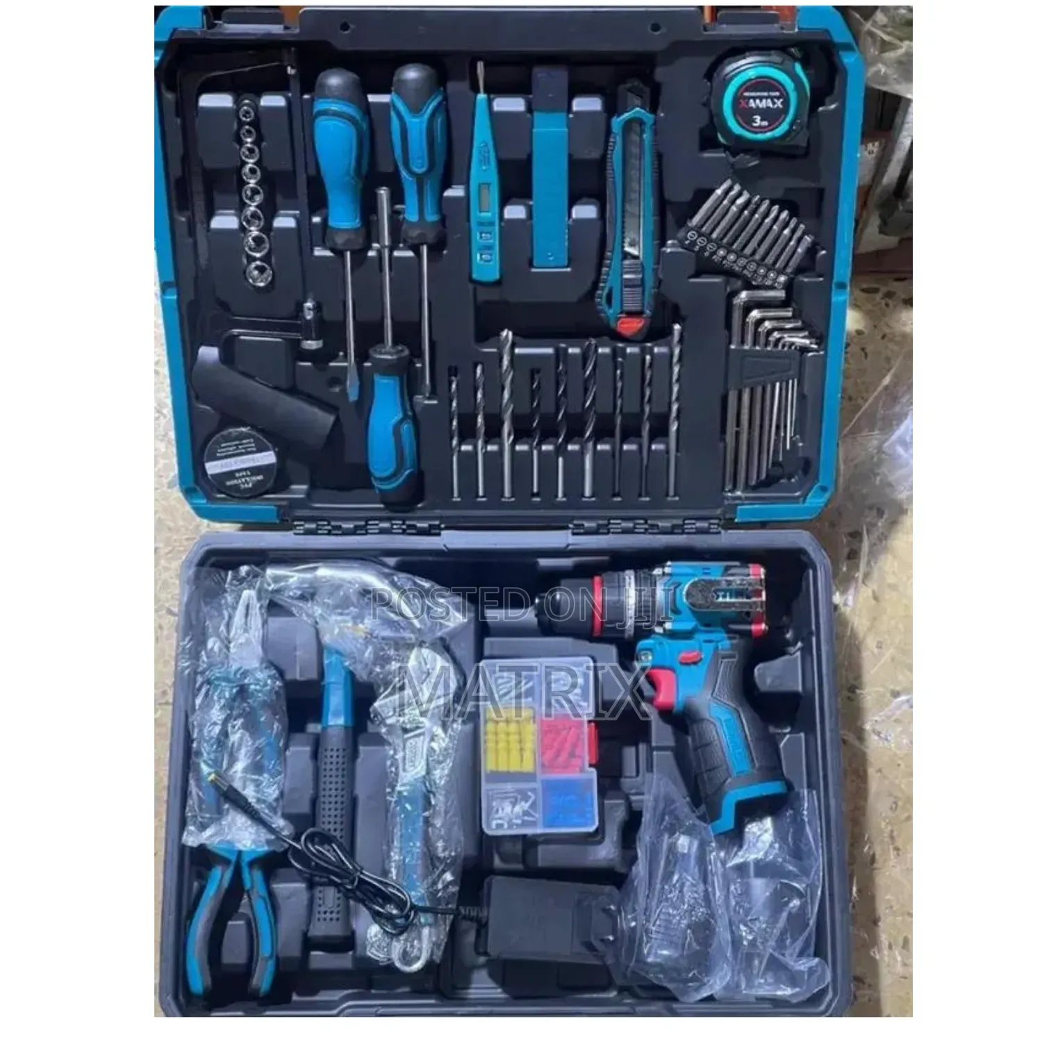 Cordless Drill and Hardware Tool Kit