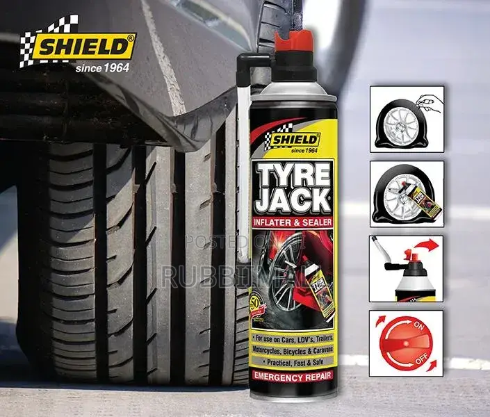 Shield Tyre Jack 4X4 Emergency Inflator and Sealer 340ml