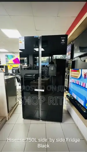 HISENSE 750 Liters French Door Side by Side Glass Refrigerator