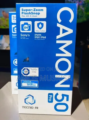 New Tecno Camon 50 Pro 256 GB Black