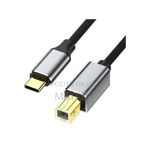 Printer Cable Type-C to USB B 2.0 Printer Scanner Laptop Computer