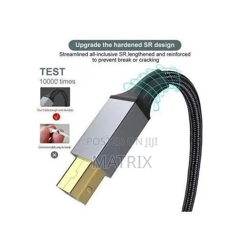 Printer Cable Type-C to USB B 2.0 Printer Scanner Laptop Computer