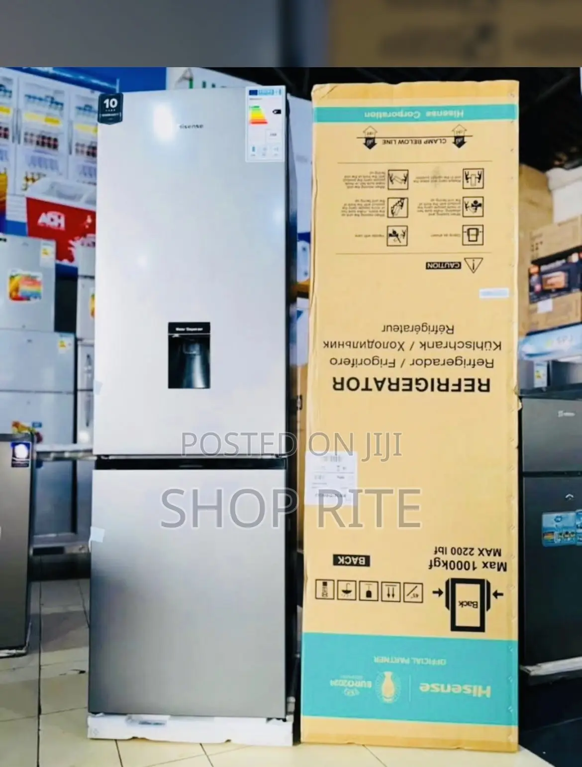 HISENSE 341 Liters Double Door Refrigerator With Water Dispenser