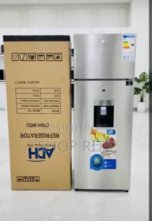 Adh 276 Liters Double Door Refrigerator Stainless Steel Withdispenser