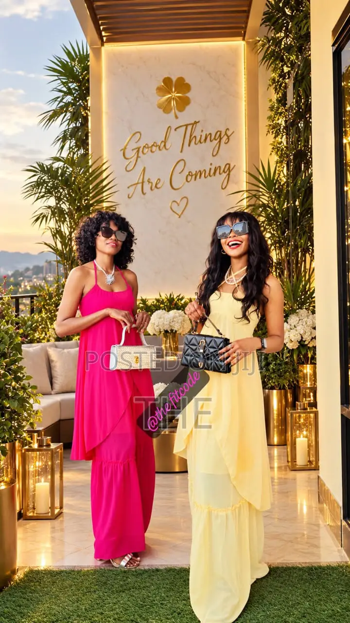 Luxury Ladies Halter-Neck Flowing Maxi Dress