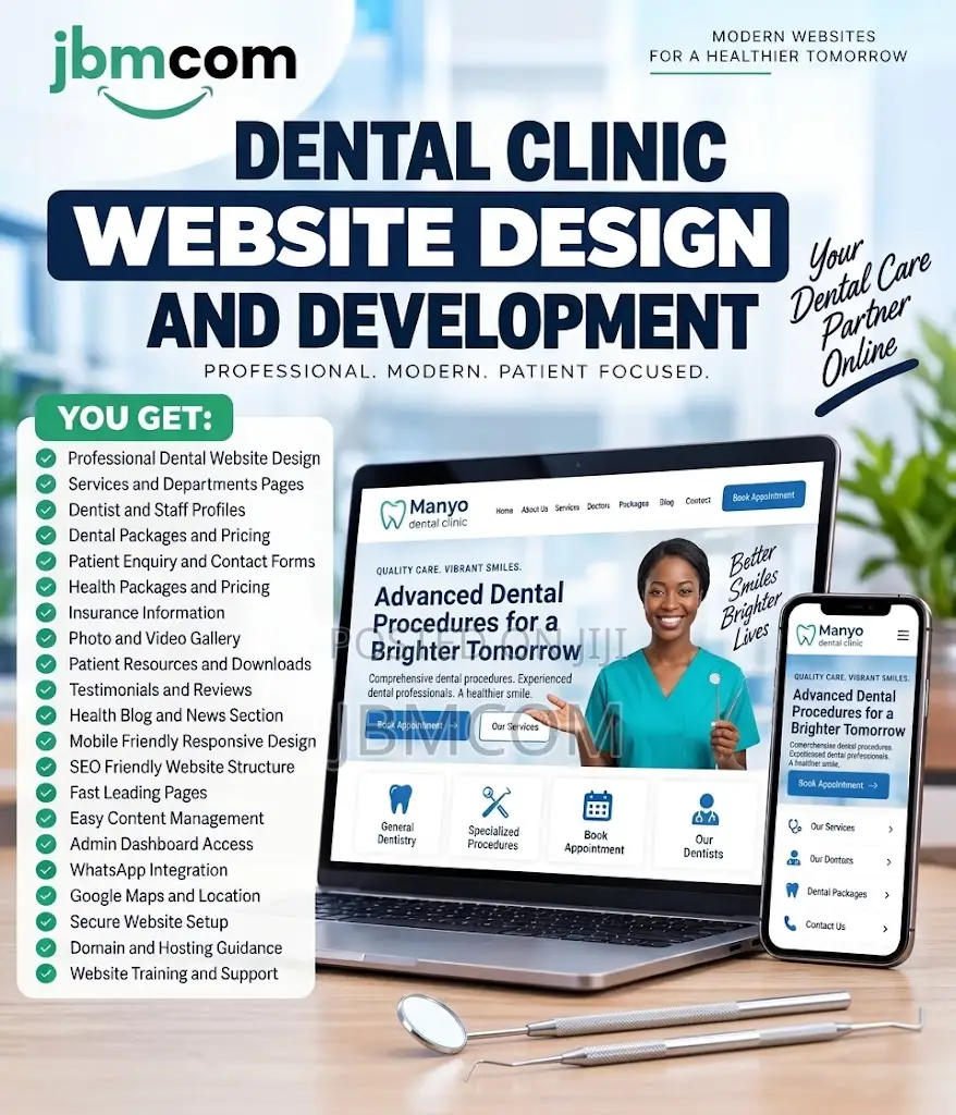 Dental Clinic Website Developer Uganda
