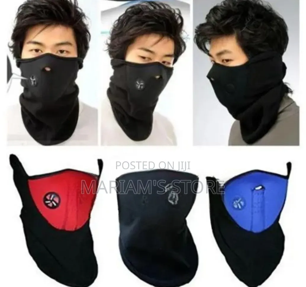 Half-Face Balaclava and Neck Warmer With a Built-in Air Vent