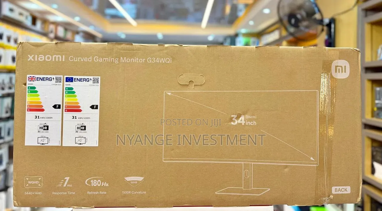 Xiaomi Curved Gaming Monitor 34 Inch 180Hz High Refresh Rate,