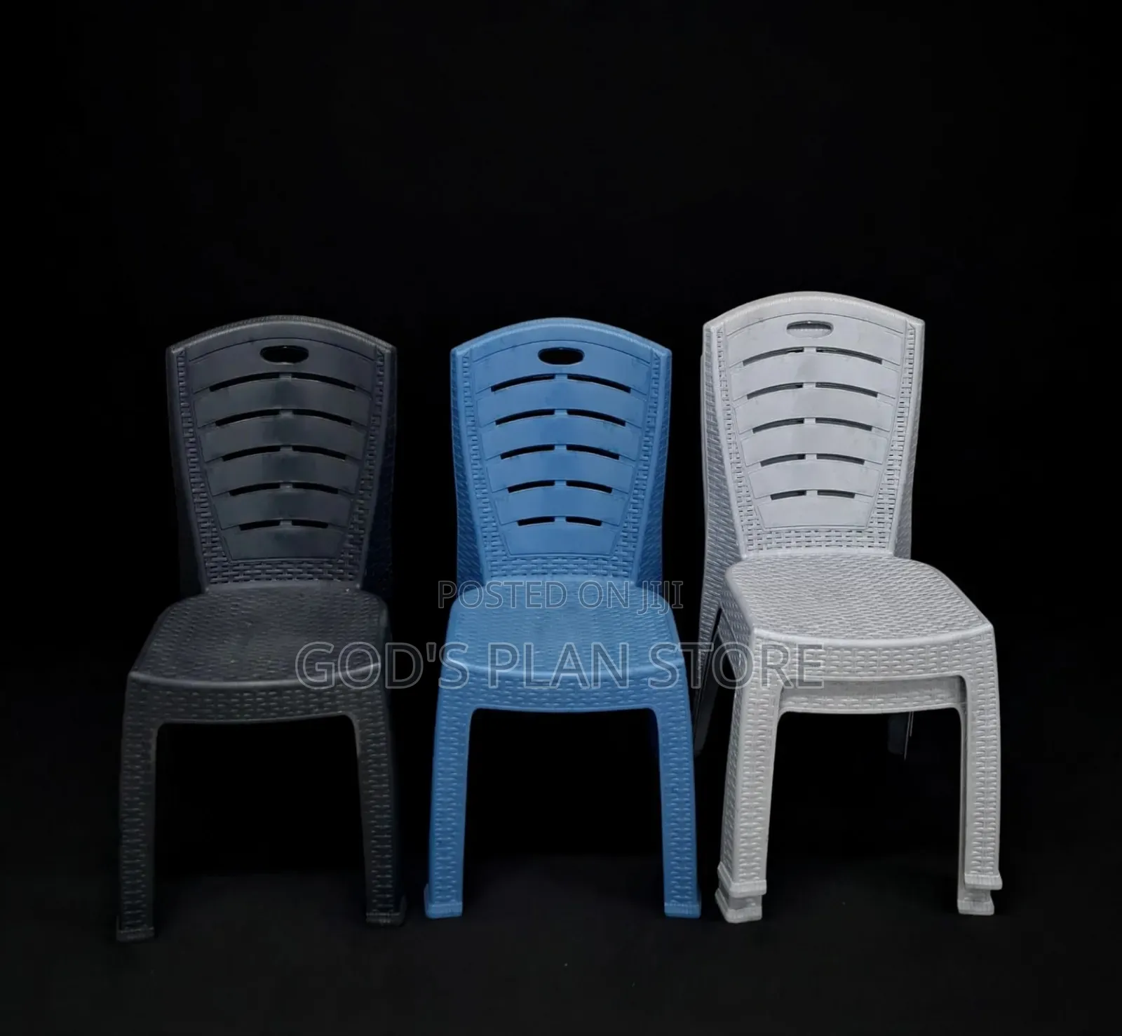 3-Colors Slatted Plastic Chairs Plastic Chairs