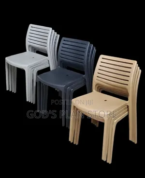 Modern Slatted Design Plastic Chairs Plastic Chairs