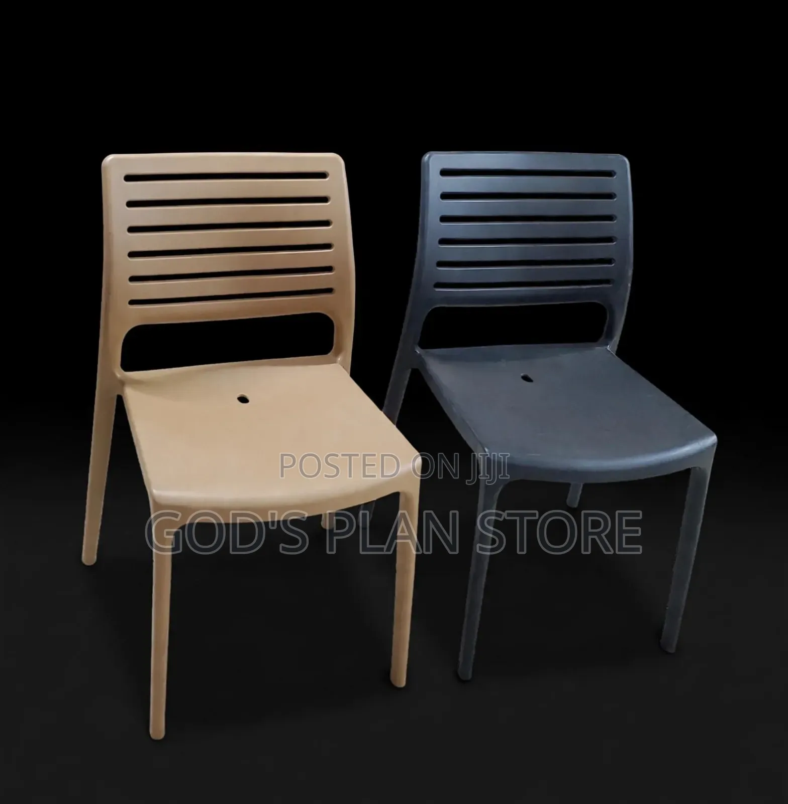 Modern Slatted Design Plastic Chairs Plastic Chairs