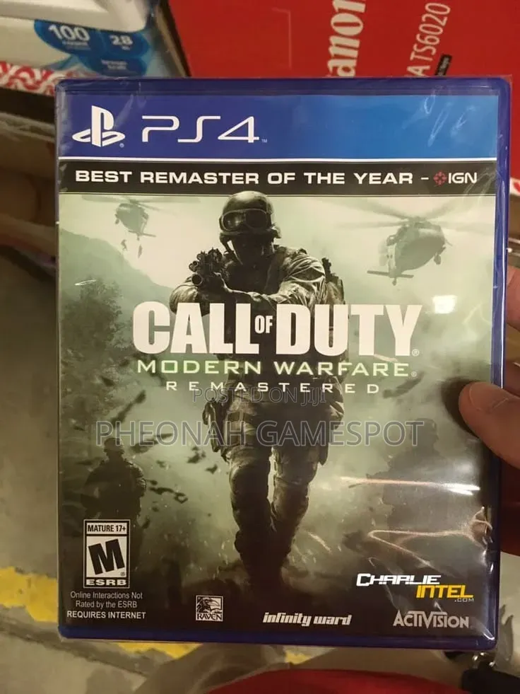 Call of Duty Modern Warfare Remastered Game Cd for Ps4