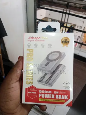 Aldeepo Pro Series 10000mAh Magnetic Wireless Power Bank.