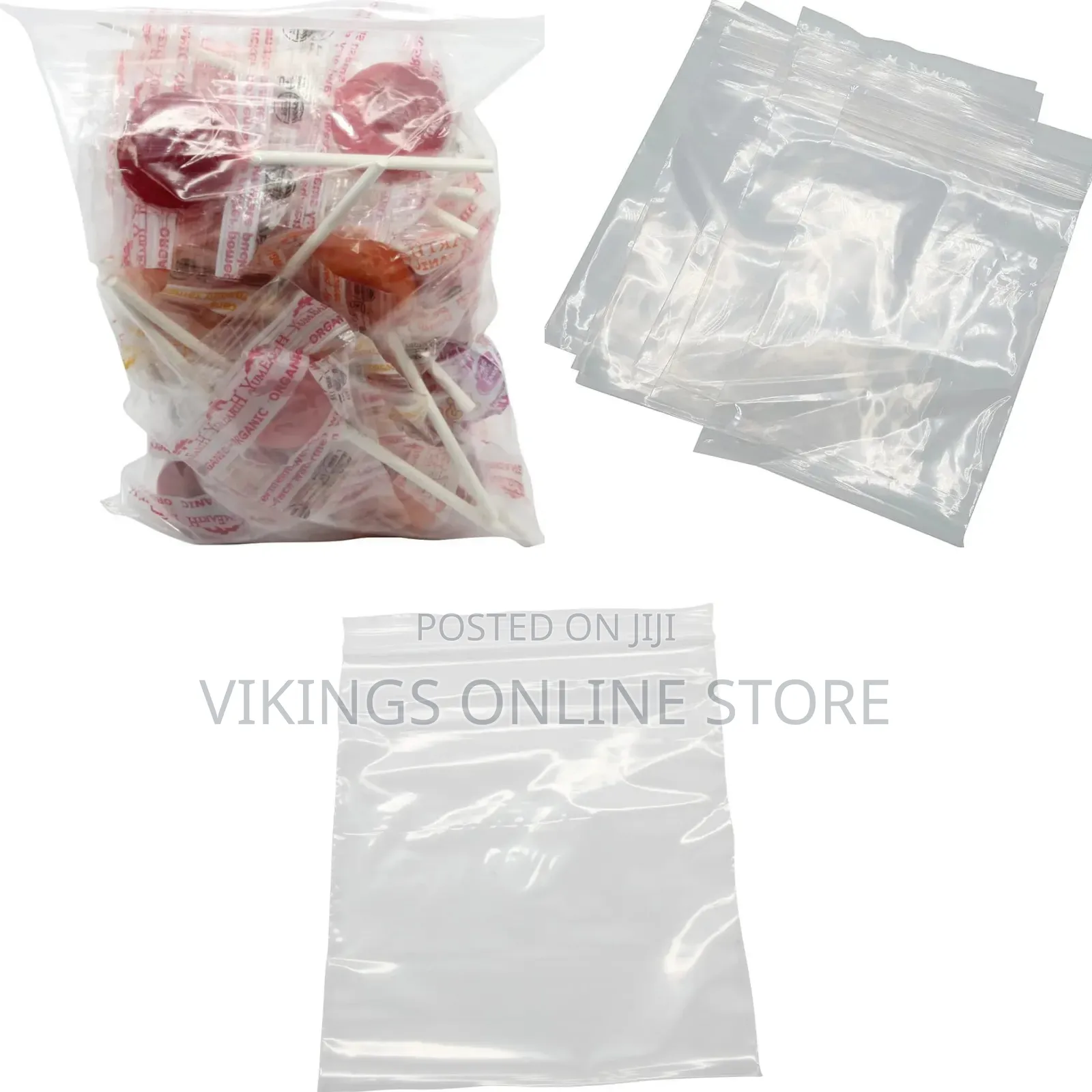 100pcs Clear Reclosable Zip Poly Plastic Bags Organizer
