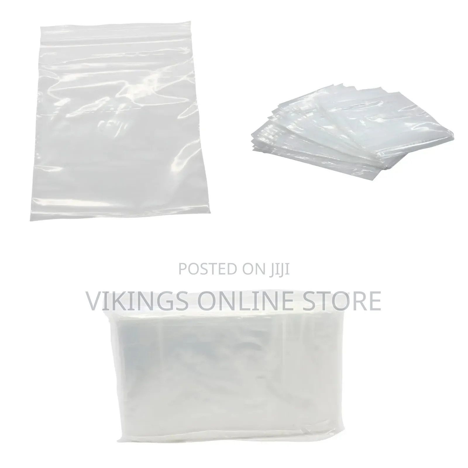 50pcs a Stack of Clear Reclosable Plastic Poly Bags Closely Organizer