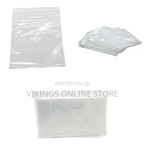 50pcs a Stack of Clear Reclosable Plastic Poly Bags Closely Organizer