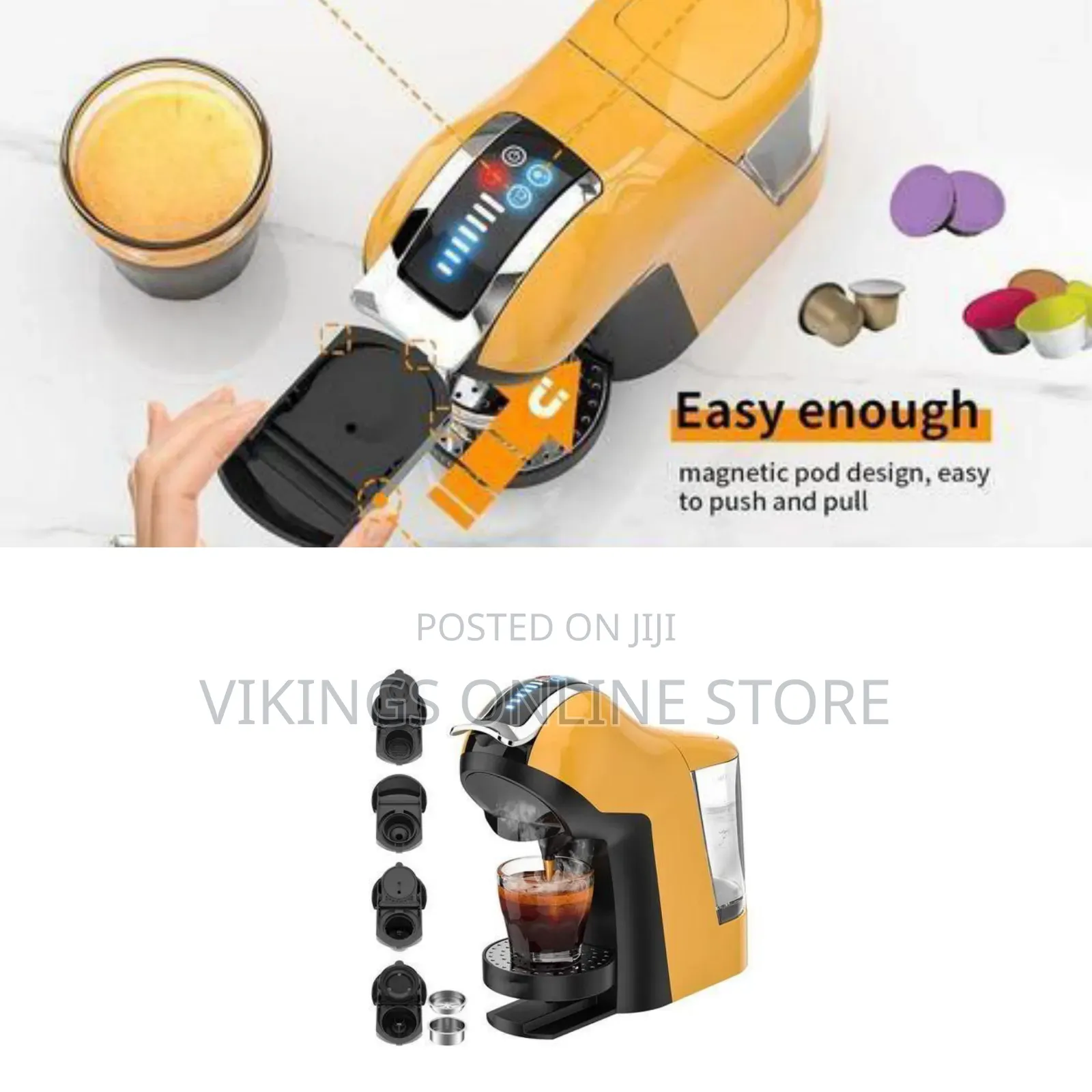 Yellow RAF 19 Bar Espresso 5-in-1 Automatic Coffee Machine