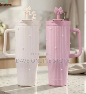Sitarayuri Pearl-Accented Insulated Travel Mugs