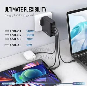 Powerology Volt-X 140W Multi-Port GaN Adapter