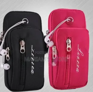 Sports Running Armbands With Zippered Pockets and a Headphone