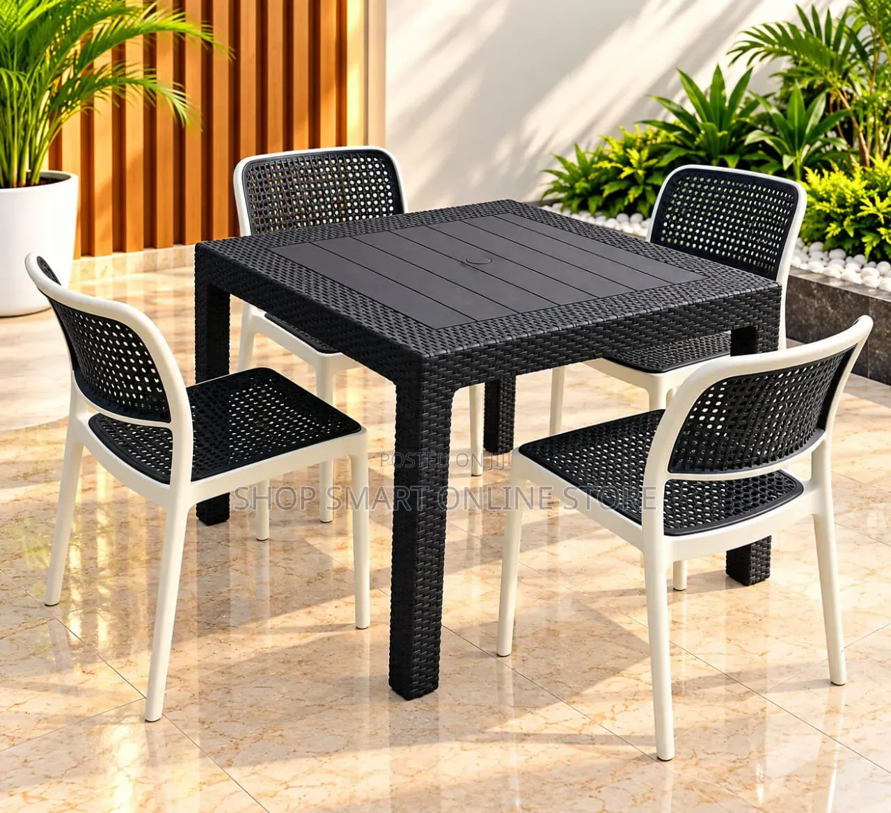 4 People Dining Plastic Table and Chairs Plastic Table and Chairs