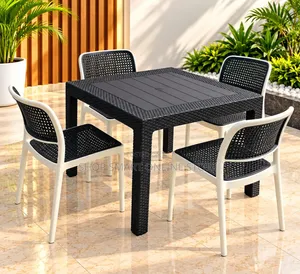 4 People Dining Plastic Table and Chairs Plastic Table and Chairs
